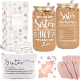 4MELLY Sisters 16oz tumbler with borosilicate glass and lid for everyday use