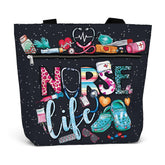 84hoods aesthetic tote bag front view showing roomy interior for daily essentials