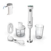 UTALENT cordless hand blender with blender arm for smooth soups and smoothies.