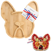 A AIFAMY French Bulldog cheese board top view, ideal for stylish entertaining.