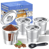 AANQQ reusable K cups with dual-layer mesh for richer flavors and less mess.