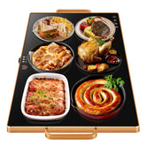 Aanuan warming tray with glass-top on buffet, stylish and functional