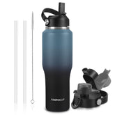 ABOTOCUP 32oz insulated bottle fits car cup holders for easy on-the-go hydration.