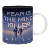 ABYSTYLE Dune mug with Paul and Chani in a hero shot, ideal for coffee moments.