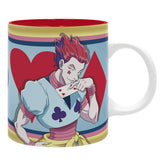 ABYSTYLE Hisoka mug front view with bold anime art for daily inspiration.