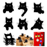 Acellegic black cat bag clip on fridge for secure snack sealing.