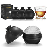 ACOOKEE golf ball ice mold four-pack with 2.5-inch spheres for stylish chilling