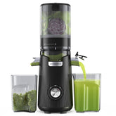 ACoqoos juicer with a 5.3-inch feed chute for easy whole-fruit juicing.