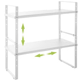 Across-Star expandable cabinet shelf organizer rack expands for flexible cabinet storage