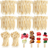 Acshio bamboo skewers with 3.5-inch length offer stable appetizers.