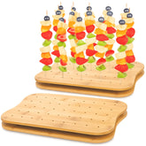 Acshio bamboo skewer holder front view with 90 holes for ample buffet display