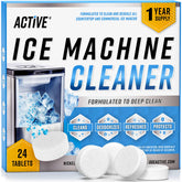 ACTIVE Ice Machine Cleaner tablets ready for nickel-safe descaling.