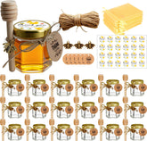 Adabocute 20-pack mini honey jars with dippers for elegant event favors