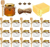 Adabocute honey pot 2oz jar, clear glass, ideal for wedding favors.