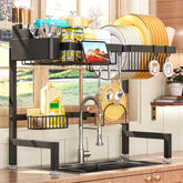 ADBIU over-the-sink rack extendable length for versatile sink fit and extra drying space.