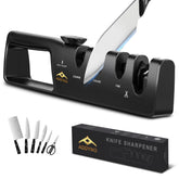 Addyno ADDYNO 4-in-1 knife sharpener with angle dial for precise edge alignment