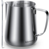 Adorever milk frothing pitcher 16oz for smooth steaming and latte prep.