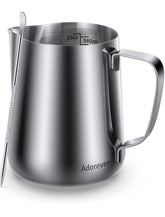 Adorever milk frothing pitcher 20oz for smooth frothed milk.