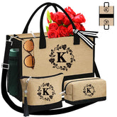 Adoryoung monogrammed tote with initial embroidery for a personalized touch.