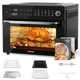 Aeitto 32-qt Pro air fryer front view highlighting large capacity for family meals.