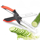 Aesmillion vegetable scissors with built-in cutting board for quick prep.