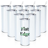 AGH 20oz sublimation tumbler flat edge view for clean full-wrap designs
