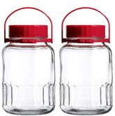 AGTRADE two 1-gallon mason jars with lids and handles for fermentation and bulk storage.