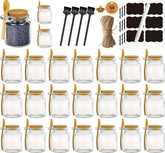 Ahhute glass sugar scrub jar 24-pack – clear, durable storage for DIY scrubs and gifts.
