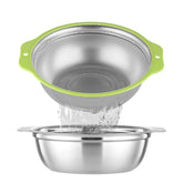 AHIABOAT colander microporous 2qt for fast draining pasta and grains
