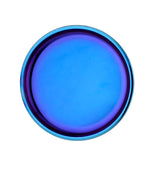 Ahimsa 9-inch blue kids plate for independent meals with durable color.