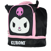 AI ACCESSORY INNOVATIONS Kuromi lunch tote top compartment keeps snacks fresh and accessible.