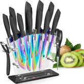 Aiheal rainbow color chef knife for precise slicing and kitchen prep.