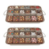 Ailelan brownie pan with dividers offering even, pre-portioned slices.