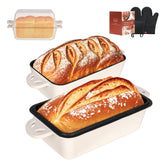 AILITOR 9x5 loaf pan with lid delivers even heat for crispy crusts.