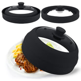 Aimatifi collapsible microwave splatter cover glass used to simplify cleanup and storage.