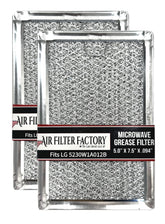 Air Filter Factory LG 5230W1A012B grease filter close-up demonstrates 12-layer aluminum mesh for grease capture.