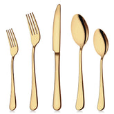 Aisoso gold dinner knives highlight luxurious finish ideal for formal dining