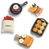 Aiuwo 3D kitchenware fridge magnet set enhances fridge decor with playful shapes.