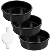 AIVIKI round cake pan set top view shows even layered results