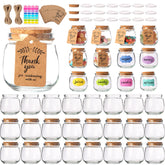 AIXIANG 16-set 7oz jars with cork lids showing their secure seal for wedding favors