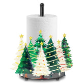Ajiusmm Christmas Tree Paper Towel Holder on countertop adds festive organization.
