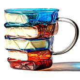 AKLOZYX artistic book-stack mug with literary design for desk decor and sipping