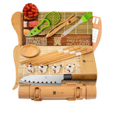 Alas Complete Sushi Making Set knife for precise cuts and clean rolls.
