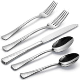 Alata Alice 40-piece flatware service for 8 in mirror-polished finish.