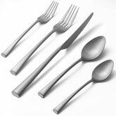 Alata Bailey 20-piece flatware set front view on a modern table