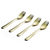 Alata champagne gold mirror sporks 8-pack for stylish everyday dining.