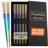 Albino Monkey reusable chopsticks with 9-inch length and iridescent finish for everyday dining