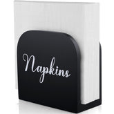 ALELION black napkin holder on table, sturdy design keeps napkins accessible