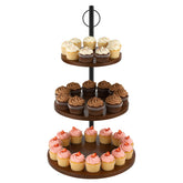 Alffun 3-Tier front view; sturdy stand for elegant dessert displays