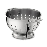 All-Clad colander with 5-quart capacity and mirror finish for durable draining
